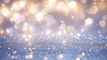 Captivating abstract scene filled with sparkling lights and a soft white glitter effect, tailored for special occasions.