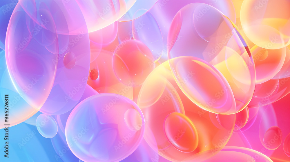 Poster abstract colorful bokeh background