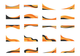 Wave Corner Shapes Element Set