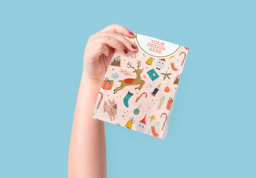 Product Packaging Paper Bakery Bag Mockup