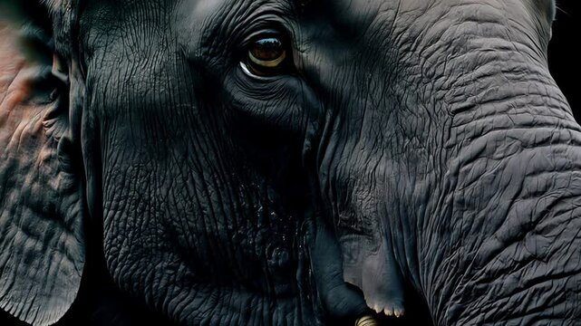 elephant close up. Generative Ai