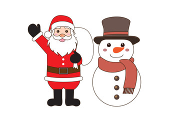 かわいいサンタクロースのイラスト