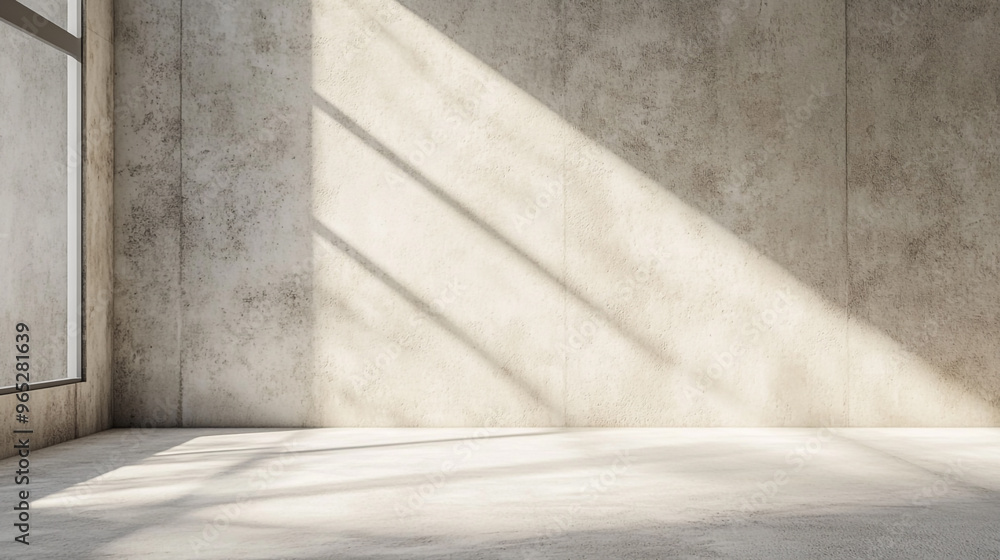 Wall mural old concrete grey wall texture background, plain cream color cement wall background texture