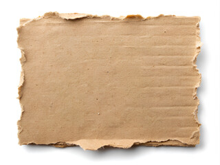 Fototapeta premium Brown Cardboard paper. isolated on white background, Clipping path