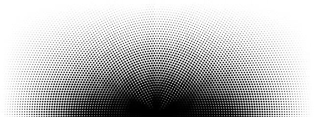 Black radia halftone gradient dot patterns background