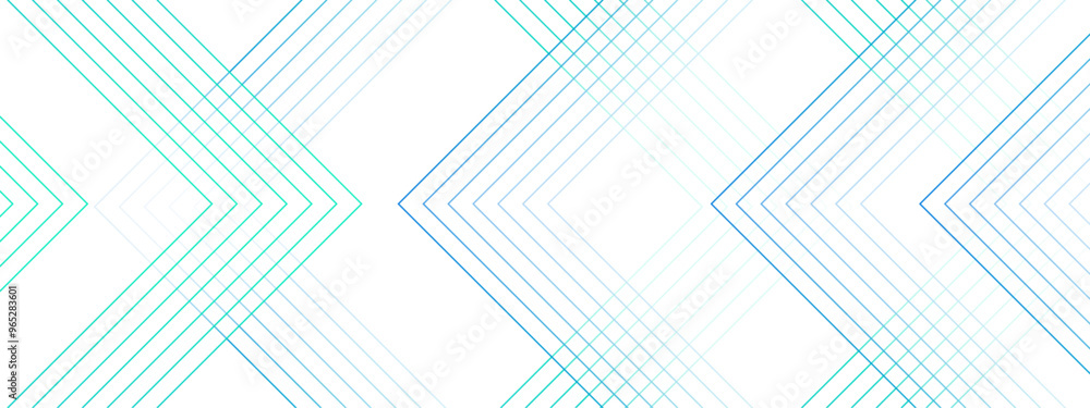 Poster white and blue modern minimalistic geometric blueprint background& bright lines. modern minimalist d