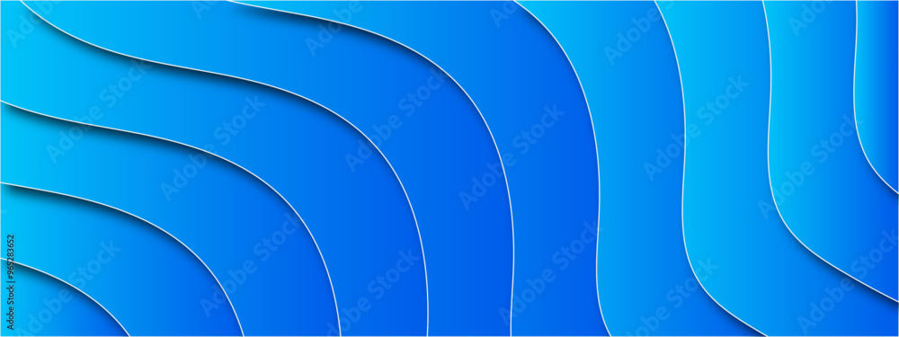 Leinwandbilder Abstract Curved Wave Gradient Design - Vibrant Green and Yellow Layered 3D Vector Illustration with Smooth Flowing Lines, Perfect for Backgrounds, Web Design, and Graphic Projects