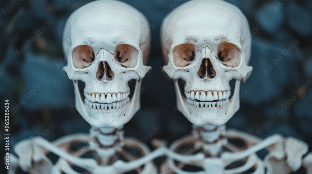 Poster skeleton guides: navigating life's journey with wisdom and insight - copy space available for text -