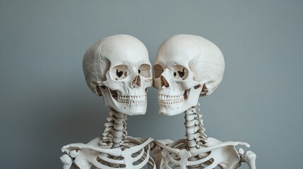 Journey of Life Guided by Skeletons - Inspirational Concept with Copy Space for Text in High Detail 8K Resolution