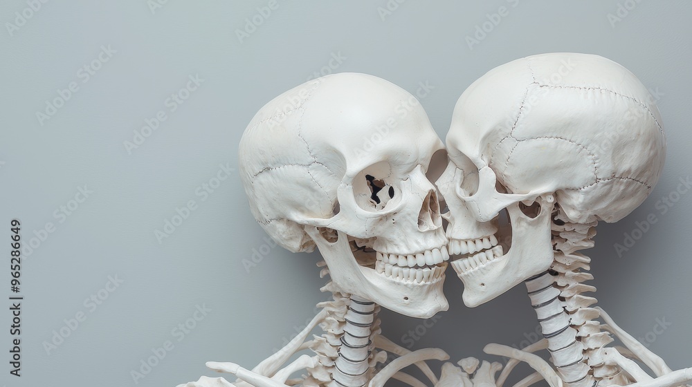 Poster Unity and Connection: High Detail Skeleton Visualizations for Copy Space Background