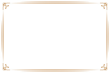 Elements of ornate vintage frames. Gold on white classic calligraphy swirls, floral motifs. Design print for greeting cards, wedding invitations, restaurant menu, royal certificates. Set 81