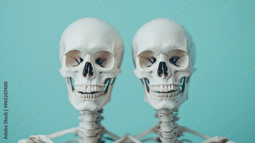 Aufkleber skeletons of self-awareness: artistic 8k rendering for introspection with copy space