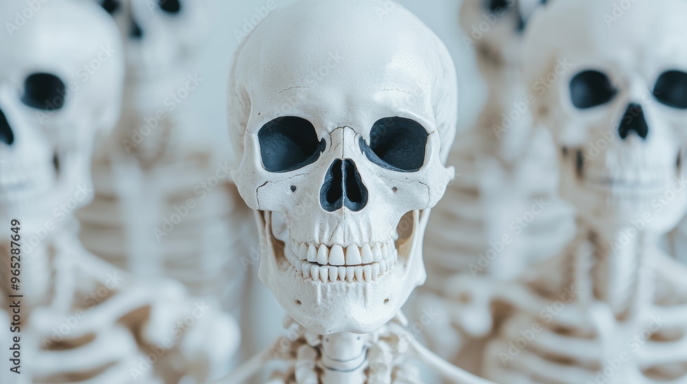 Poster Empowering Self-Confidence: Skeletons as Symbols of Strength and Assertiveness with Copy Space for Text in 8K High Detail