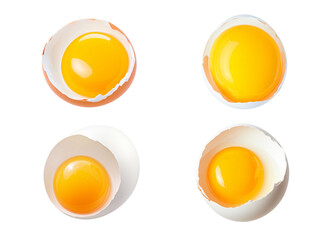 Egg yolks on transparent background
