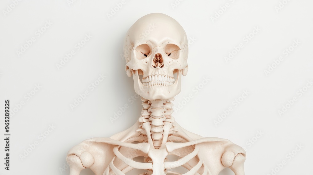 Aufkleber detailed illustration of clavicle and scapula shoulder bones with copy space for text in high resolu
