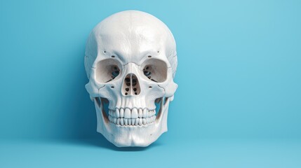 Intricate Skull Base Anatomy: Detailed Educational Reference with Copy Space, 8K High Detail Resolution View