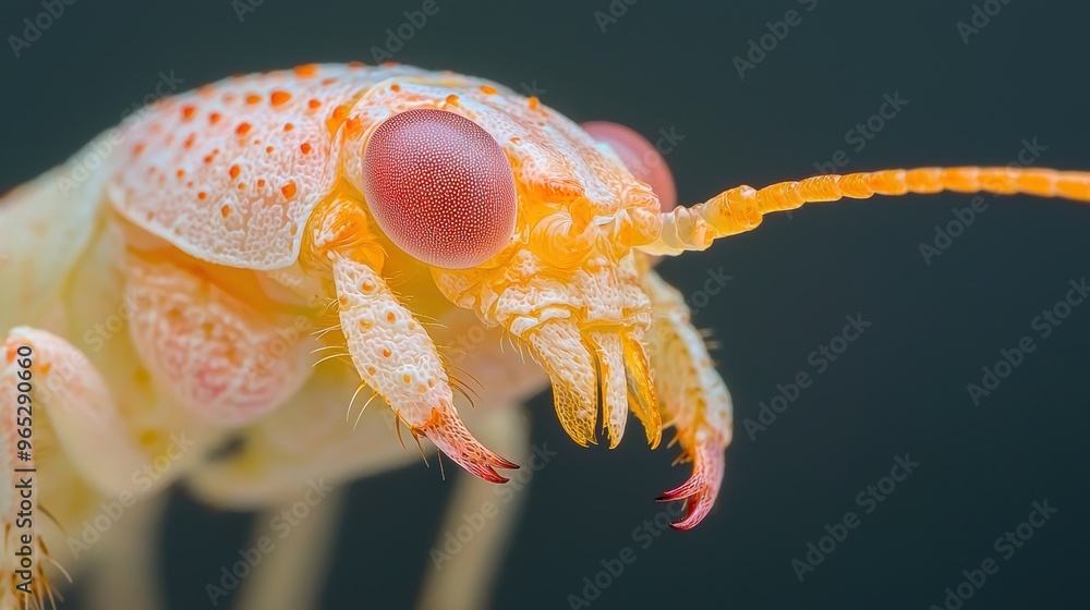 Poster detailed chitin structure of insect exoskeleton for entomological study on 8k resolution with copy s