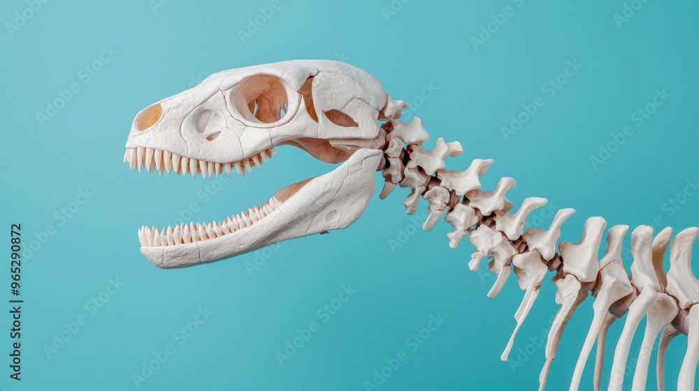 Poster detailed examination of skeletal adaptations in reptiles revealing intricate bone structure - zoolog