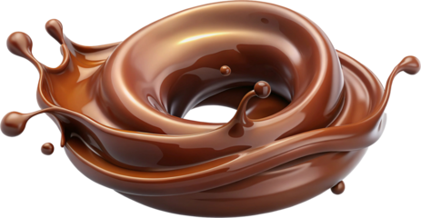 Milk chocolate splashes. Isolated