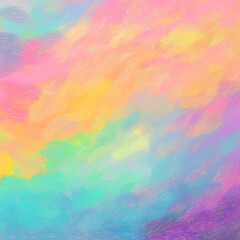 AI generated: Colorful pastel drawing paper texture vector bright banner, print. Watercolor abstract wet hand drawn violet blue green yellow color liquid dye card for greeting, poster, design