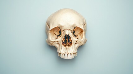 Obraz premium Detailed Rodent Skull Anatomy Illustration with Copy Space in 8K High Detail Resolution for Biological Study Presentation