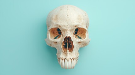 Obraz premium Detailed Rodent Skull Anatomy - High Resolution Biological Illustration with Copy Space for Text