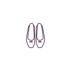 ballets flats outline icon. Linear vector from clothes concept. Thin line ballets flats icon isolated on white background