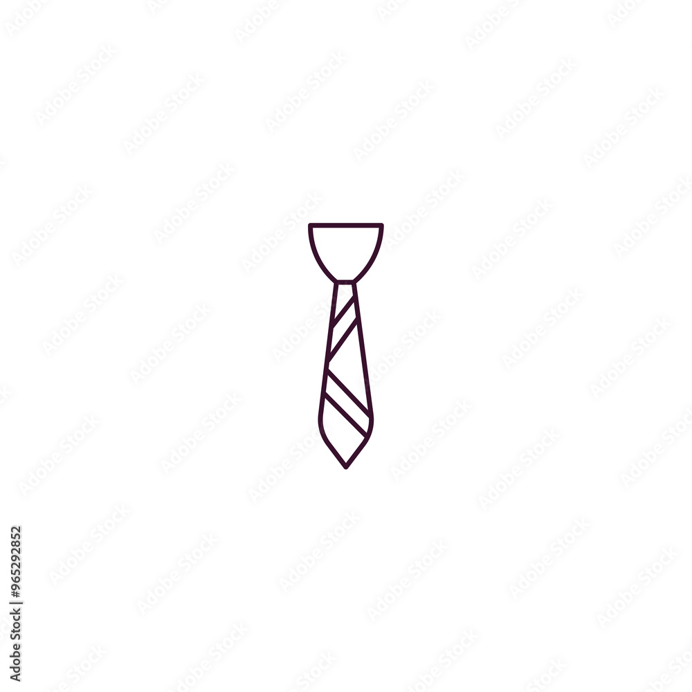 Poster tie outline icon. linear vector from clothes concept. thin line tie icon isolated on white backgroun