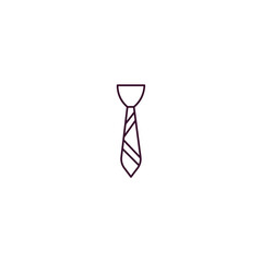 tie outline icon. Linear vector from clothes concept. Thin line tie icon isolated on white background