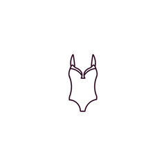 lingerie outline icon. Linear vector from clothes concept. Thin line lingerie icon isolated on white background