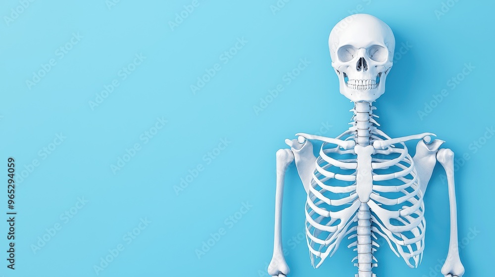 Poster detailed skeletal deformities illustration with high-resolution bone structure for medical reference