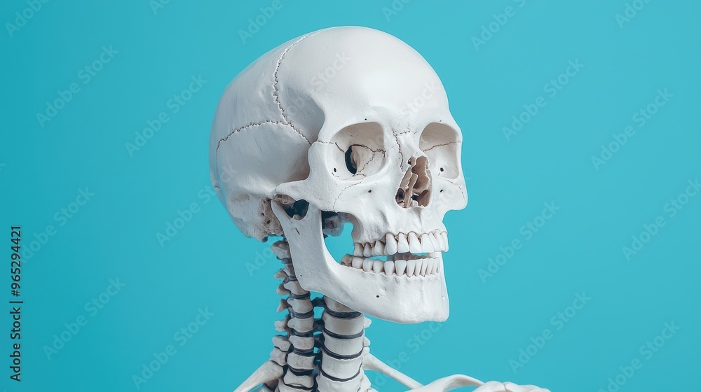 Aufkleber understanding skeletal development in adolescence - educational reference with detailed bone structu