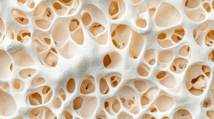 Detailed Osteomalacia Bone Structure Scientific Study Illustration with Copy Space, High Detail Resolution 8K Image
