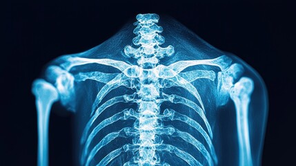 Detailed MRI Scan of Shoulder Joint - High Resolution Scientific Imaging with Copy Space for Text