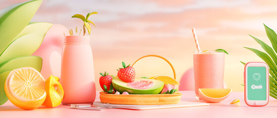 Avocado toast background