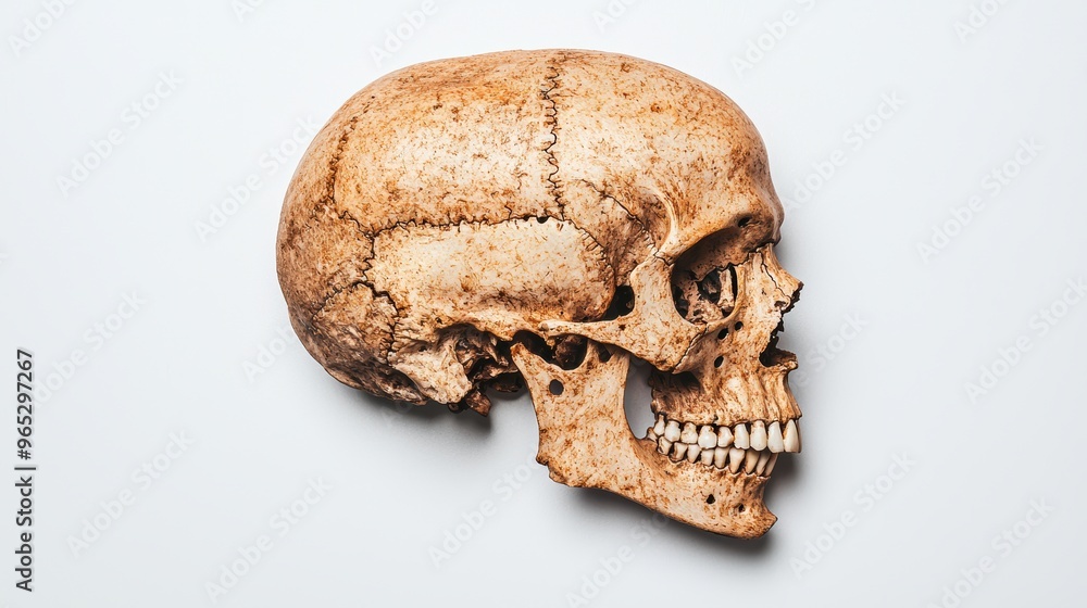 Aufkleber forensic study of age estimation from skeletal remains for detailed bone analysis with copy space in
