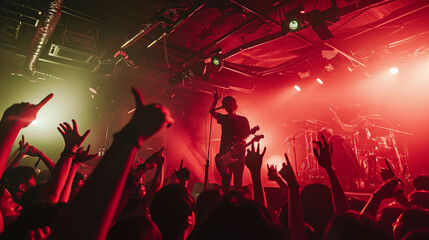 ロックバンドのライブ会場