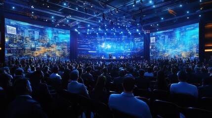 Audience Listening to a Speaker at a Conference.