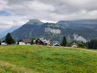 Obraz premium mountain village in the mountains