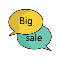 big sale color line icon with white background vector stock illustration