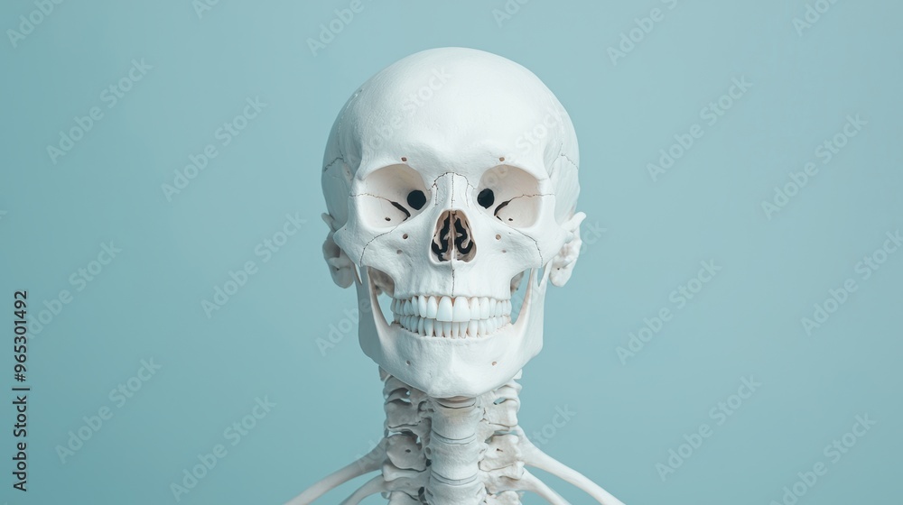 Aufkleber in-depth study of skeletal anatomy: high detail educational image with copy space for text in 8k res