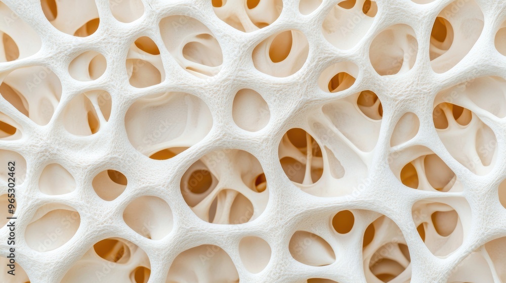 Poster intricate biologic sketch of fungal skeletal structures with copy space for text, detailed bone form