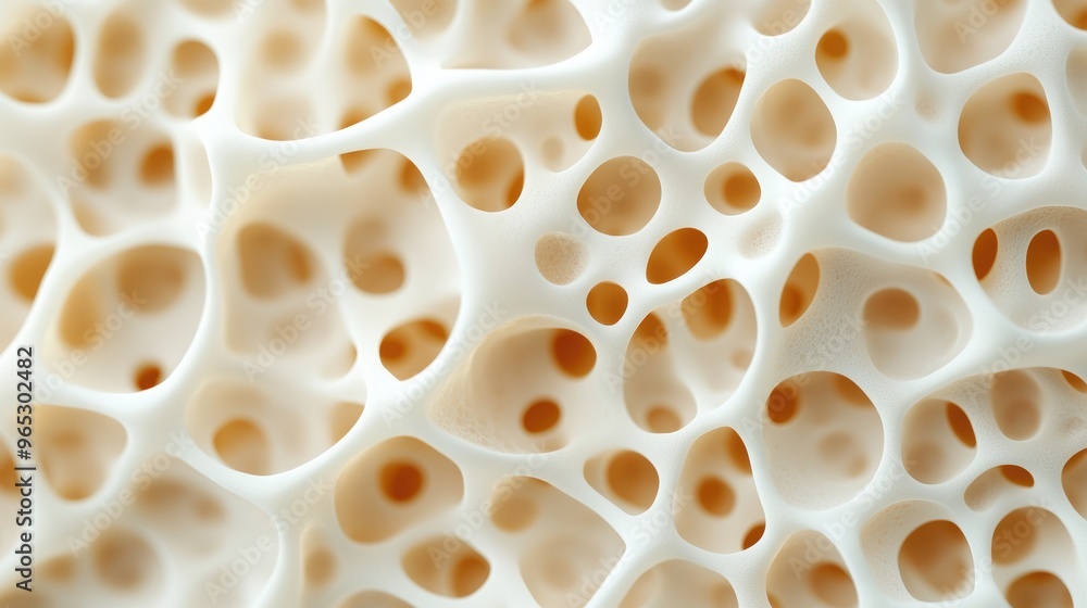 Aufkleber intricate biological illustration of natural skeletal structures in fungi showing detailed bone form
