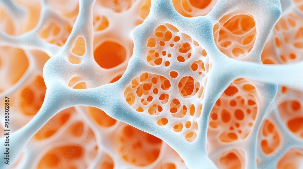 Poster microscopic exploration of natural skeletal structures in microorganisms - detailed bone formation m