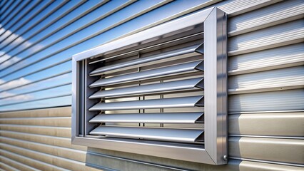 Obraz premium perspective, industrial, function, A stock photo of a ventilation louver with an actuator showcasing a forced perspective creating a visually striking and dynamic composition