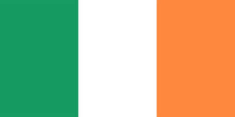 Naklejka premium The national flag of Ireland, also known as the Irish tricolor