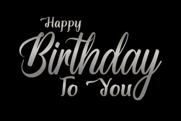 Happy birthday To you Typography Design. For every age human who is interested in birthday celebration.