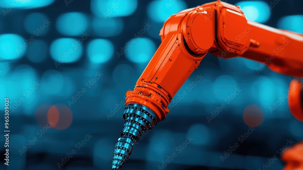 Poster cutting-edge robotic drilling rig for automated oil exploration in high detail 8k resolution with co