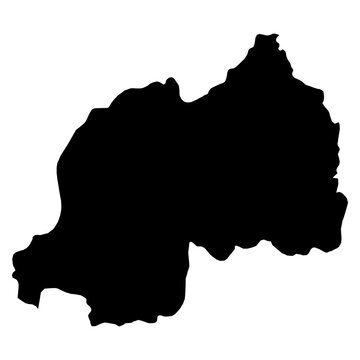 recommend clip art: Silhouette of a Rwanda Country land Map