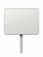 A plain, blank sign on a stick, perfect for customizable messaging in event signage or informational displays.